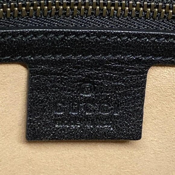 Auth GUCCI GG Marmont Black Leather Shoulder Bag - Picture 14 of 16
